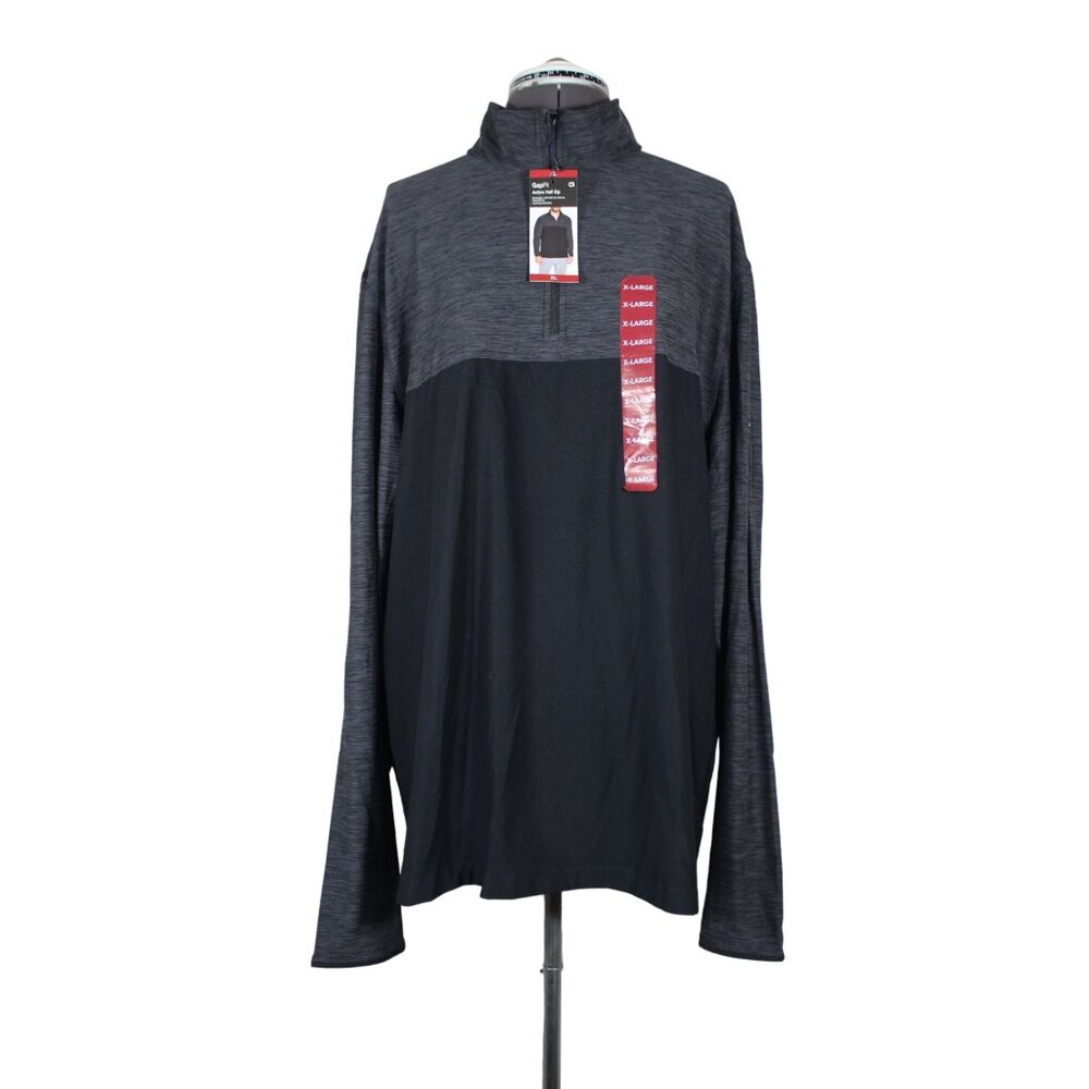 GapFit men's half zip mock neck stretch knit performance long sleeve pullover XL
